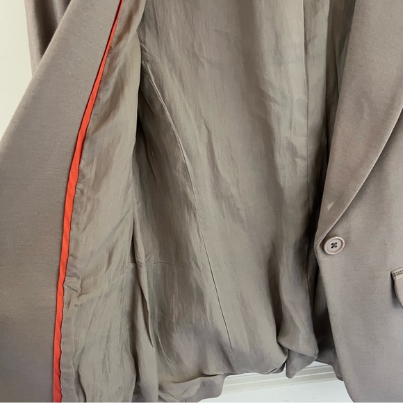 Anthropologie Yoana Baraschi Knit Silk-Lined Blazer Taupe | S - Picture 6 of 7
